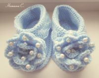 Лот: 3889846. Фото: 2. Пинетки с цветком. Одежда и аксессуары