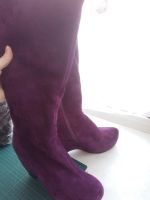Лот: 12884016. Фото: 5. Сапоги 40 размер.фиолетовые, замша...