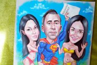 Лот: 11354250. Фото: 2. Шарж директору. Изобразительное искусство