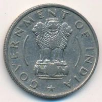 Лот: 9673107. Фото: 2. Индия 1/2 рупии 1956 год. Один... Монеты