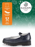 Лот: 25671152. Фото: 3. Туфли школьные Elegami натуральная... Дети растут