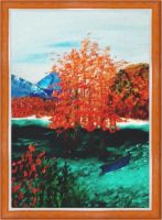 Лот: 20863624. Фото: 3. Картина маслом пейзаж Кипарисовое... Ручная работа