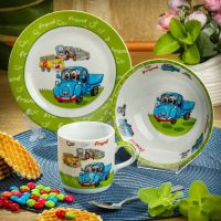 Лот: 24370398. Фото: 3. Набор посуды керамика, 3 шт, Синий... Дети растут