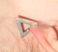 Лот: 23449. Фото: 2. Серьги треугольные