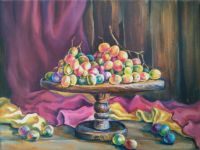 Лот: 23967416. Фото: 5. Картины Натюрморты маслом