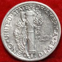 Лот: 10413625. Фото: 2. США 10 центов 1943 года. Mercury... Монеты