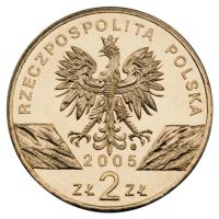 Лот: 4499747. Фото: 2. 2 злотых 2005 год. Филин-пугач. Монеты