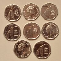 Лот: 17815659. Фото: 2. Новинка - BUNC 50 пенсов 70 лет... Монеты