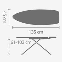 Лот: 22279412. Фото: 3. Гладильная доска 135 х 45 см Brabantia... Домашний быт