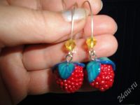 Лот: 565714. Фото: 2. Изделия из полимерной глины серьги... Ювелирные изделия, бижутерия, часы