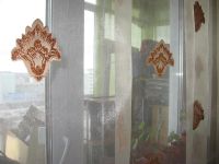 Лот: 3900534. Фото: 2. Тюль блестящая с рисунком. Домашний текстиль