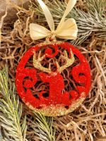 Лот: 21074076. Фото: 7. Красно-золотой набор ёлочных игрушек