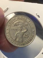 Лот: 19855035. Фото: 2. Либерия 25 центов, 1976 ФАО -... Монеты