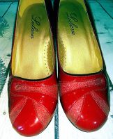 Лот: 21087726. Фото: 6. Туфли красные б/у, р.39