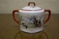 Лот: 6147194. Фото: 2. Сахарница фарфор Кузнецов сюжетная... Антиквариат