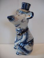 Лот: 15023662. Фото: 2. Штоф Крыса Мышь Символ года Фарфор... Живопись, скульптура, фото