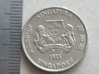 Лот: 9509409. Фото: 6. Монета 20 цент Сингапур 1985 герб...