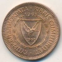 Лот: 8909798. Фото: 2. Кипр 5 милс 1963 год. Древний... Монеты