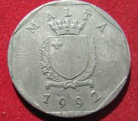 Лот: 19063556. Фото: 2. Мальта 50 центов, 1992 г. Монеты