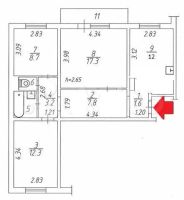 Лот: 17549653. Фото: 2. Продам 3комн. на Взлётке после... Продажа
