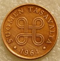 Лот: 8793672. Фото: 2. 1 пенни 1964 Финляндия. Монеты