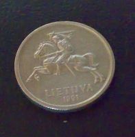 Лот: 4053582. Фото: 2. Литва 1 лит 1991. Монеты