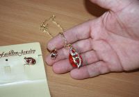 Лот: 3756336. Фото: 5. колье серьги косплект 14k Gold...