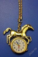 Лот: 2656739. Фото: 2. кулон - часы золотая лошадь. на... Часы, аксессуары
