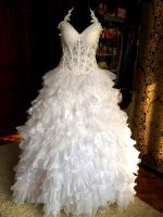 Лот: 5510763. Фото: 2. Свадебное платье с полупрозрачным... Свадебная мода