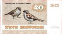 Лот: 19434236. Фото: 2. Дания 20 крон 1988 подписи Mikkelsen... Банкноты