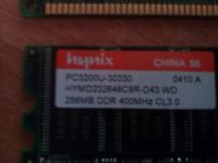 Лот: 3505615. Фото: 2. DDR 1 256mb hynix cl3 400 MHz. Комплектующие