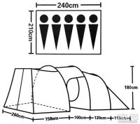 Лот: 13717212. Фото: 2. Палатка кемпинговая 5 местная... Туризм