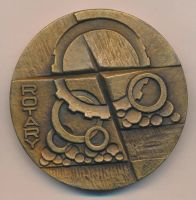 Лот: 7495625. Фото: 2. Финляндия 1977 медаль 50-ти летие... Значки, медали, жетоны