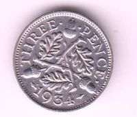 Лот: 11844356. Фото: 2. Великобритания 3 пенса серебро... Монеты