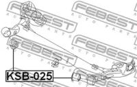 Лот: 25870455. Фото: 2. Сайлентблок задней балки FEBEST... Автозапчасти