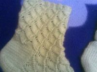 Лот: 993434. Фото: 2. Женские салатовые ажурные носки. Женская одежда