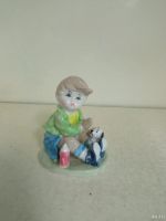 Лот: 17266054. Фото: 6. Статуэтка фигурка мальчик с собачкой