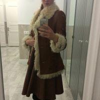 Лот: 2501918. Фото: 3. Коричневая дубленка из овчины... Одежда, обувь, галантерея