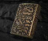 Лот: 20364270. Фото: 3. Zippo armor "T-Rex" Авторская... Сувениры, подарки