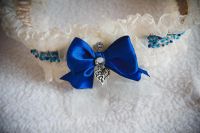 Лот: 3375390. Фото: 3. Подвязка невесты цвет айвори+синий... Одежда, обувь, галантерея