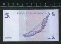 Лот: 10598795. Фото: 2. Конго 5 центов 1997г,(люкс). Банкноты