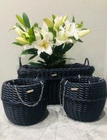 Лот: 20330961. Фото: 2. Набор кашпо из ротанга ручной... Комнатные растения и уход