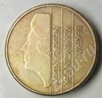 Лот: 361150. Фото: 2. Нидерланды. 5 гульден 1989г. Толстая... Монеты