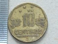 Лот: 9976461. Фото: 2. Монета 10 сентимо Перу 1994 герб. Монеты