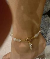 Лот: 25523275. Фото: 4. браслет анклет на ногу, с жемчугом