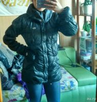 Лот: 10249218. Фото: 2. Пуховик Adidas оригинал черный. Женская одежда
