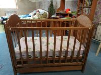 Лот: 12169057. Фото: 2. Детская кроватка маятник с ортопедическим... Детская мебель