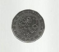 Лот: 9435059. Фото: 2. Чехия - 2 korun 1995. Монеты