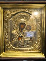 Лот: 9556639. Фото: 2. Икона Тихвинская Пресвятая Богородица... Живопись, скульптура, фото