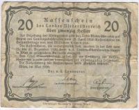 Лот: 1414517. Фото: 2. Австрия. Нотгельд. 20 геллер 1920г... Банкноты